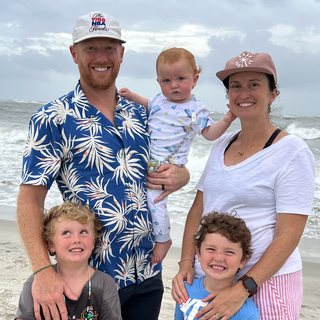 Blair and family on Bald Head Island